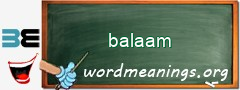 WordMeaning blackboard for balaam